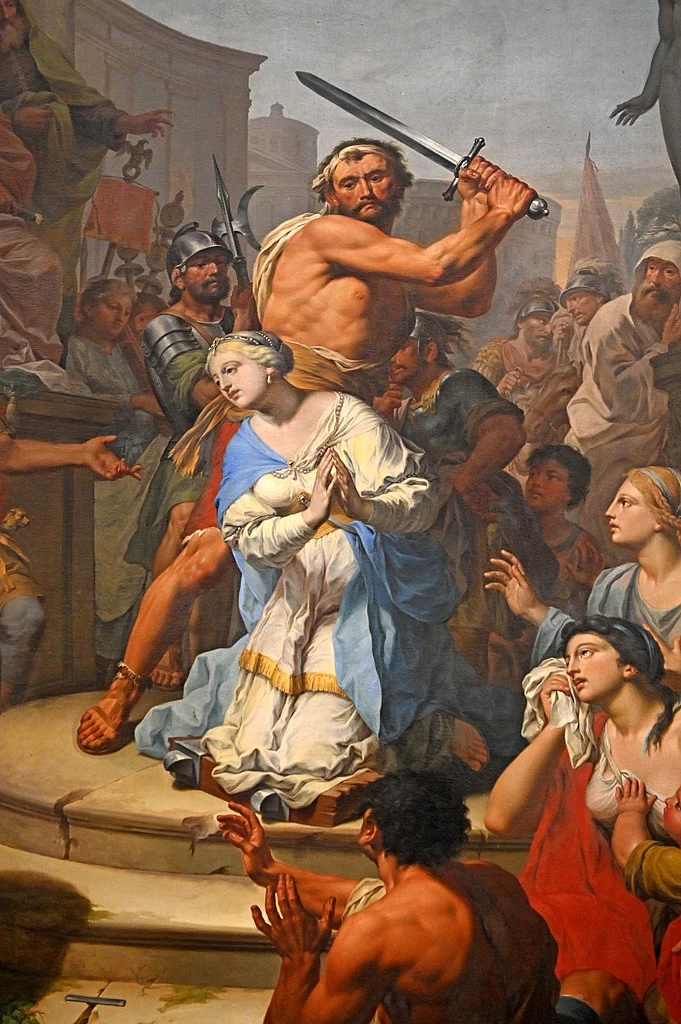 Decapitazione di santa Caterina - Chiesa di Santa Maria Assunta, dettaglio